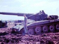 Ken Boone with Charlie Battery 175mm gun.